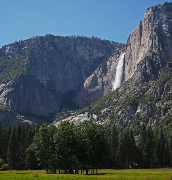 Yosemite Falls in Yosemite Valley, California, USA